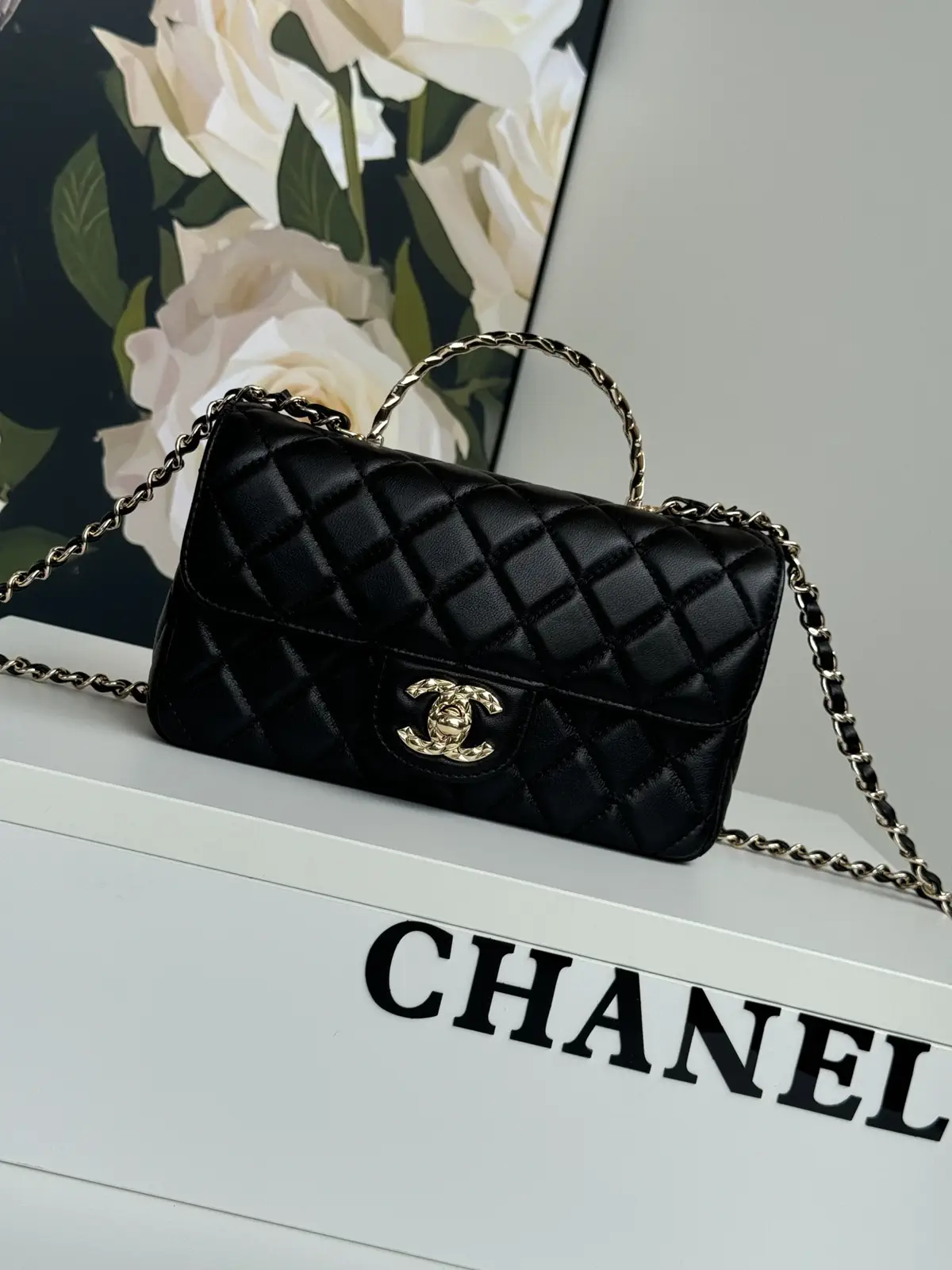 Chanel Quilted Mini Top Handle Bag image 1